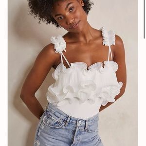 Free people- For The Frill Of It Bodysuit- medium - worn once